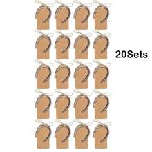 10/20Sets Good Lucky Horse Shoes With Kraft Tag, Metal Mini Craft Horseshoes Decorations For Rustic Vintage Wedding Party Decor Western Party Decorations,Avoid Contact With Food. - Multicolor - View 11