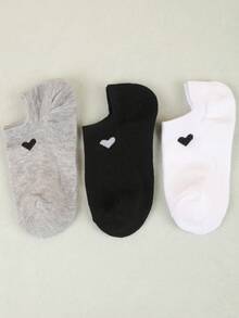 15 Pairs Unisex Heart Pattern Breathable Low-Cut Socks, Fashion Versatile Casual Socks, Invisible Socks, Moisture-Wicking Minimalist Style, Suitable For All Seasons And Occasions - Multicolor - View 2