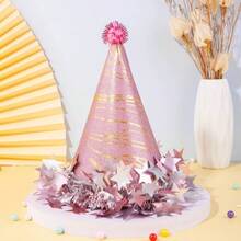 1 chiếc mũ sinh nhật cao cấp kiểu mới, phụ kiện tiệc sinh nhật cho người lớn, mũ sinh nhật hình ngôi sao, mũ sinh nhật Eid Al-Fitr. - Nhiều màu - Xem 13