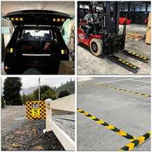 SWRT - Cinta reflectante de 2 pulgadas x 30 pies, resistente al agua, negro y amarillo, cinta adhesiva de - / - Ver 7