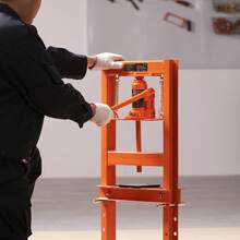 Prensa de tienda hidráulica, Prensa de piso hidráulica de garaje / tienda de 6 toneladas, Prensa de tienda ajustable con placas de prensa, Prensa hidráulica pesada para garaje, Tienda, taller - 6 toneladas - Ver 1