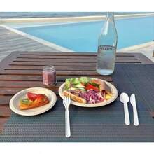 6" Compostable CPLA Cutlery Kits BPI Certified 200 Sets Fork Spoon Knife Napkin 4 In 1 Individually Wrapped With Compostable Bags Alternative To Plastic Disposable Utels - 自然的 - 查看 3