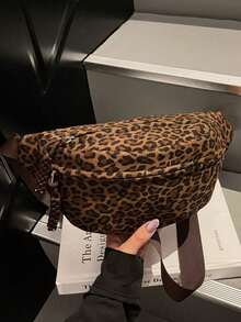 Women's Fashion Oblique Shoulder Chest Bag & Waist Bag Casual Handbag - Coffee - View 5