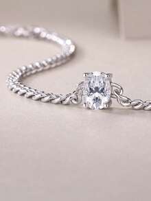 925纯银莫桑石钻石手链，女士款，低过敏性，高端品质，适合求婚、订婚、婚礼、情人节、周年纪念日、生日、派对、日常佩戴，时尚百搭。 - 手鍊 - 查看 6