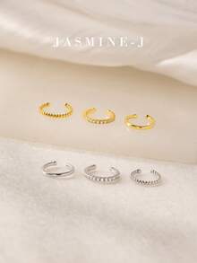 女士精美耳环夹 - 彩色 - 查看 2