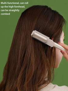 1支高冠卷发梳，新款时尚日系多巴胺可爱粉色发根蓬松夹可伸缩卷发梳，适用于打造空气刘海卷发造型，便携式卷发棒梳，适合旅行、居家和卧室日常使用。