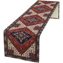 1 chiếc khăn trải bàn phong cách Bohemian, họa tiết in hoa văn cổ điển kiểu nhà nông thôn, thích hợp cho bàn cà phê, bàn ăn, phòng ngủ, tiệc tùng và trang trí ngày lễ. - Nhiều màu 8 - Xem 3