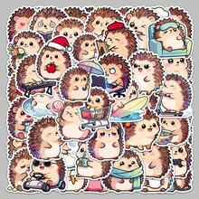 50pcs Cute Cartoon Hedgehog Stickers, Adorable Animal Series Stickers, Suitable For Laptop, Bumper, Skateboard, Water Bottle, Computer, Phone Case, School Decoration, Etc. Scratch-Resistant Decorative Stickers For Various Scenarios - Multicolor - View 1