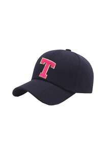 1顶儿童26字母棒球帽 时尚男女童遮阳帽 防紫外线 可调节 儿童遮阳帽 休闲帽 适合女孩返校日常佩戴 - 藏蓝色 - 查看 8