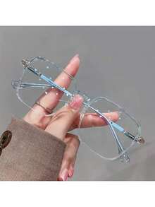 Neutral Casual Retro Geometric Fashion Flat Mirror, Clear Transparent Lens Fashion Glasses, Suitable For Various Clothing, Street Styles, Travel, And Beaches - Nhiều màu - Xem 12