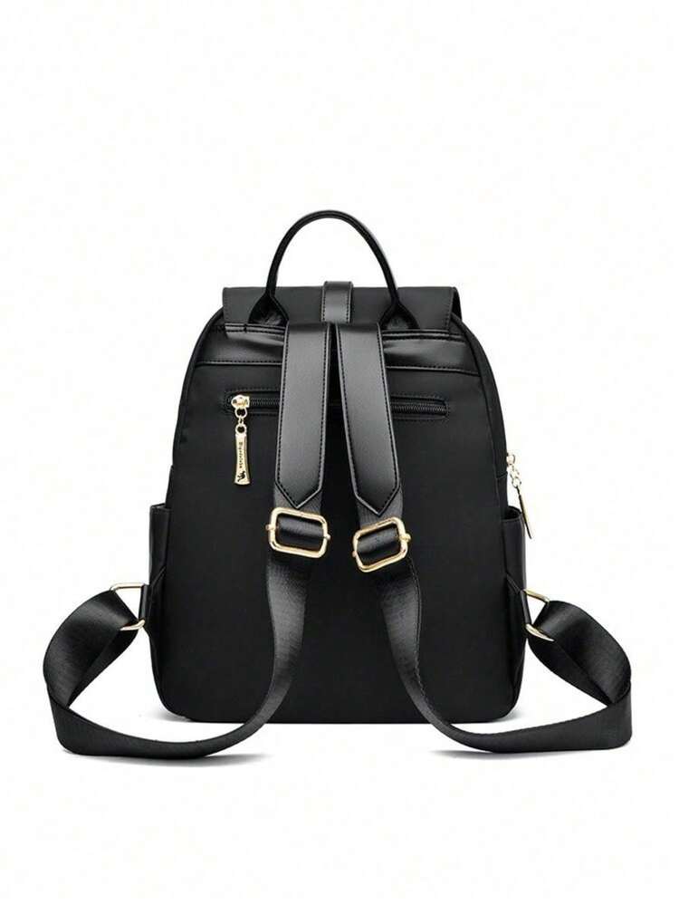 Women's Backpack, Vintage Social, Medium, Casual, Elegant, Fashion, Plain Fabric. - Rust Brown - View 5