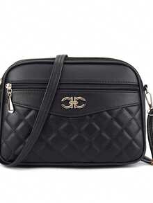 New Luxury Retro Small Square Bag For Women, European And American Classic High-Quality Crossbody Bag, Versatile Commuting And Dating Shoulder Bag, Simple Design Niche Underarm Bag - Black - View 8