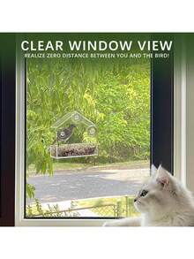 Outdoor Multi-Functional Acrylic Suction Bird Feeder - 1pcs - View 8