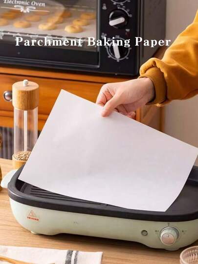 50pcs Baking Paper, Non-Stick Oil Paper For DIY Packaging, Food Liners, Suitable For Air Fryer, Baking, Grilling, Also Applicable For Oven And Air Fryer