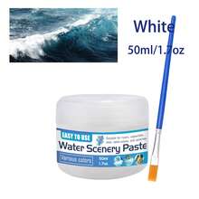 50毫升逼真水效果膏 - 重型塑料水凝胶，适用于立体模型、微缩模型、比例模型 - 适用于河流、海洋、湖泊、静态场景 - 适用于战争游戏、娃娃屋、水族馆模型。