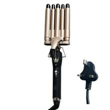 专业陶瓷五管卷发棒造型工具，快速加热 - 香檳色 - 查看 11