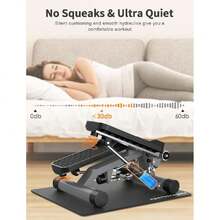 - Escalera Paso a Paso para Ejercicio, Mini Pasos con Banda de Resistencia, Ejercicio hidráulico Paso a Paso, Equipo de Entrenamiento en casa para Entrenamiento de Cuerpo Completo,,38265091 - D - Ver 6