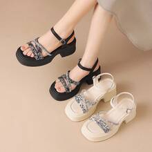Women Platforms & Wedge Sandals - 黑色 - 查看 4