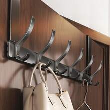 1pc/2pcs New No-Drill Door Hook, Over-The-Door Hanging Rack, Extended Length Door Mounted Clothes Hanger, Essential For Bedroom Storage And Organization. - Multicolor - View 4