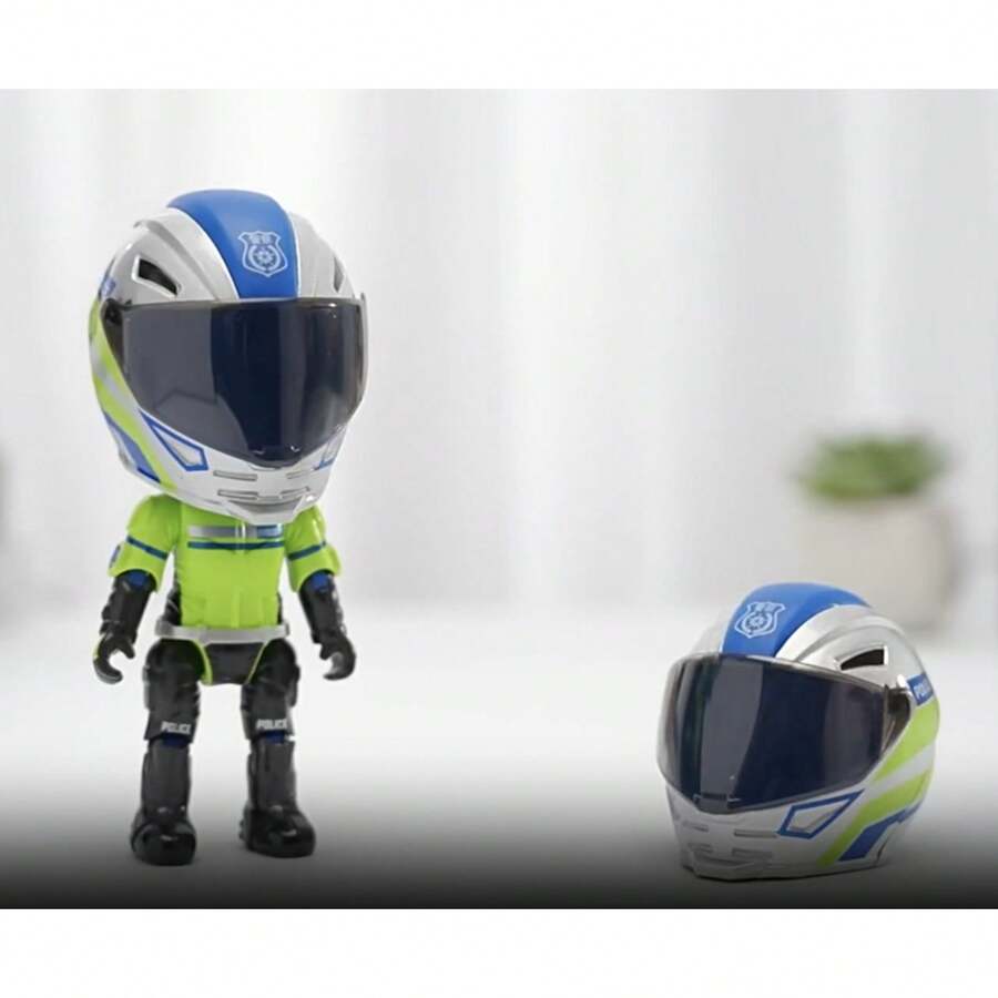 TendenciaMotociclista Figura TransformableCalidad premium - Motociclista de policía - Ver 1