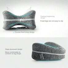 Ergonomisches Seitenschläfer Bein Stützkissen, Memory Schaum Knie Kissen mit verstellbarem Gurt, abnehmbarer & waschbarer Bezug, Seitenschläfer Pad/Bein Kissen, Druckentlastung, hilft Ihnen bequem zu schlafen - Komfortable Bettwäsche, Haushaltsgrundbedarf - Verschiedenfarbig - Übersicht 10