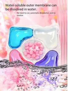 100粒/50粒/30粒/1粒 五合一洗衣凝珠，浓缩香氛衣物柔顺剂，持久留香去污剂，强效清洁洗衣珠，植物香氛，家居适用 - 彩色 - 查看 2