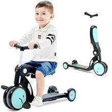 JCH-NOVANGUA Triciclo Transformable 5 en 1 para Niños Multifuncional Scooter y Bici de Tres Ruedas Triciclo Evolutivo 3 Niveles de Altura para Niños de 3 a 5 Años - como en la foto - Ver 8