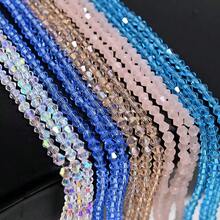4mm Vibrant Faceted Glass Ball Beads | Sparkling Crystal Loose Beads | DIY Bracelet Necklace Phone Chain Jewelry Making Supplies | Handmade Craft Accessories - Spinel - View 3