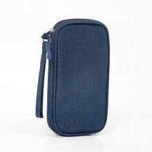 [Customized] Portable Handbag Organizer Pouch, Customizable Pattern, Suitable For Cables, USB Drives, Power Banks, Phones, Polyester Portable Cable Organizer Bag - Dual Layer Design For Chargers And Small Items - Multicolor - View 14
