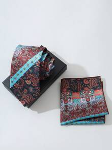 2pcs Business Tie Towel Suit Clothing Wear Matching Business Fashion Shirt Men's Tie Towel. - A - View 7