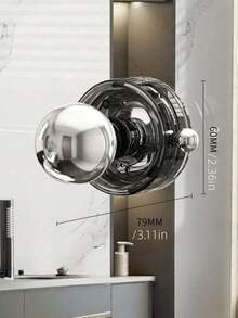 1pc Suction Cup Door Handle, No Drilling Required, For Glass Window, Sliding Door, Kitchen Cabinet, Fridge Drawer Pull - Multicolor - View 10