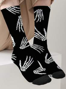 1 双超酷炫腕部主题 360° 全印花袜子，男女通用设计 - 时尚独特，是街头服饰的完美之选。