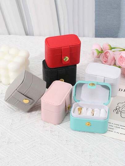 1 pezzo Scatola portagioie da viaggio in PU, custodia portagioie per donne, organizer portatile | Custodia portagioie mini | Regali di compleanno per donne, regali per la fidanzata, portamonete per collane e anelli, porta gioielli a più scomparti, idea regalo per il ritorno a scuola