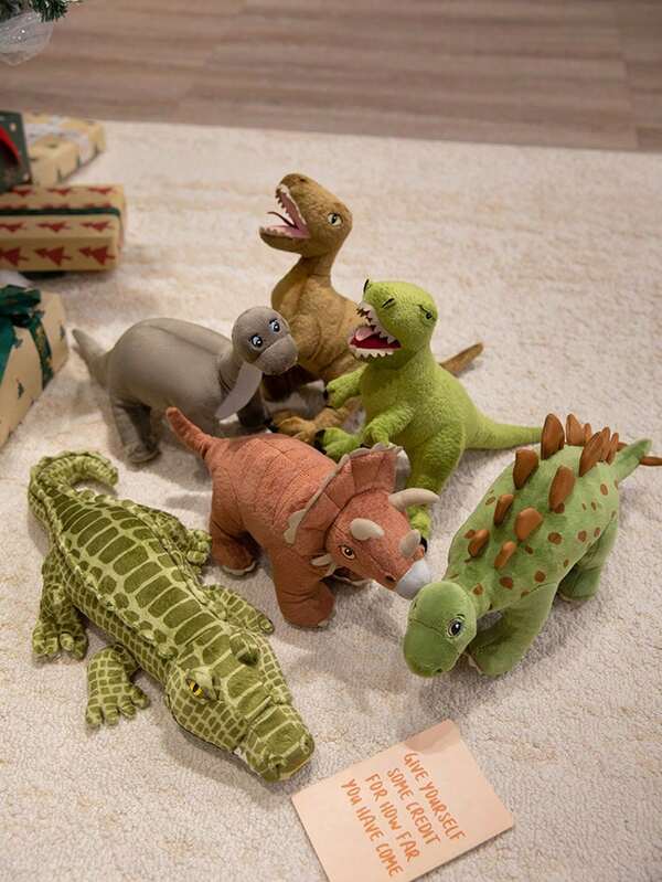 45cm Wild Republic Dinosaur Plushie, Dinosaur Stuffed Animal, Tyrannosaurus Rex, Stegosaur, Brontosaurus Plush Toy, Gifts For Kids, Dino Stuffed, Birthday Gifts Christmas Decor Home Dino Theme Party Decor