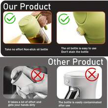 kumioon 2 件套塑料/玻璃油喷壶套装，厨房油瓶，二合一橄榄油喷雾器和油瓶，适用于烹饪、厨房、烧烤、沙拉、烘焙的喷油瓶，容量 470 毫升/15.8 盎司 - 彩色 - 查看 9