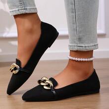 35-45 صنادل مسطحة للنساء ذوات الحجم الكبير مفرغة، صنادل مريحة مانعة للانزلاق وقابلة للتنفس للارتداء اليومي في الربيع والصيف والخريف. أحذية كانفاس بطبعات زهرية غير متماثلة للربيع/الخريف 2024، أحذية ذات نعل ناعم وأصبع قدم مدبب. ينصح بالحجم الأكبر للقدم العريضة، قد تحدث اختلافات طفيفة في اللون بسبب اختلاف دفعات القماش. - الأسود - مشاهدة 4