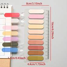 A Type Of 200 Semi-Circular Gradient Color Pet Sticky Notes Transparent Index Stickers For Notes With Sticky Notes - Multicolor - View 9