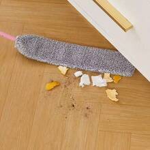 1pc Duster With Extension Pole And Bendable Ultra-Fine Fiber Head, Washable, Suitable For Home Cleaning, Floor Cleaning