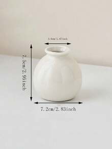 1/2/5pcs Cream Ceramic Small Flower Vases, Minimalist Decor For Tabletop, Entryway, Living Room, High-End Dried Flower/Artificial Flower Arrangement - Multicolor - View 14