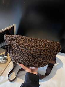 Women's Fashion Oblique Shoulder Chest Bag & Waist Bag Casual Handbag - Coffee - View 6