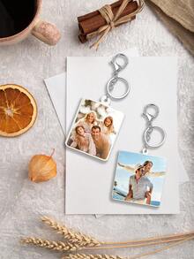 Customized Keychain And Keychain Accessories. Personalized Music Photo Keychain/Customized Music Photo Keyring | Customizable Photo Gift (For Him/Her) | Memorial Keychain. Song Keychain, Personalized Album Style Keyring, Suitable As Gifts For Boyfriend/Girlfriend, Valentine's Day, Birthday, Wedding, Etc. - Multicolor - View 9