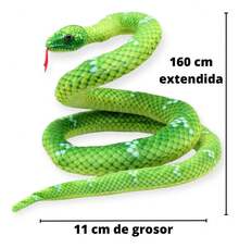 TendenciaVibora De Peluche Venenosa Verde Suave Juguete De 160cm Verde LimaCalidad premium - 1 - Ver 3