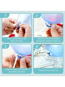 10/20/50/100 件装塑料气球支架和杆，简易透明气球支架，派对必备品。 - 透明色 - 查看 6