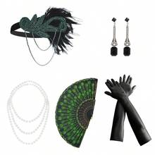 Bộ 5 phụ kiện đội đầu phong cách thập niên 1920, băng đô tua rua cổ điển thanh lịch dành cho tiệc Gatsby, dạ hội hóa trang, tiệc cocktail, trình diễn thời trang, tiệc cưới, Halloween, phụ kiện trang phục tiệc Giáng sinh. - A - Xem 6