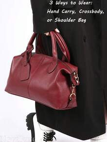 Women's Boston Bag, Handbag And Crossbody Bag, Large Capacity Commuter Bag,Shoulder Crossbody Bag,Spacious Work Tote, Large Satchel Tote Bag Ladies Shoulder Bag,Lightweight Material Design,Adjustable Strap,Essential For Travel, Work And School[US Local Warehouse]The Best Gift Choice, Birthday Gift, Valentine's Day - Nhiều màu - Xem 8