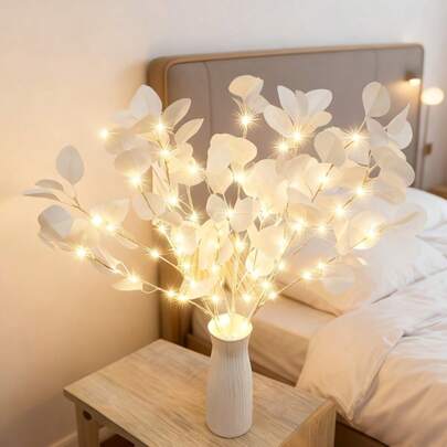 1pc/2pcs Apple Leaf Branch Lamp With 30 LED Artificial Tree Lights, Suitable For Bedroom Headboard Decor, Tabletop Decor, Wedding, Party, Thanksgiving, Christmas, Valentine's Day And Back To School Home & Office Decoration