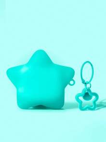 1pc Fashionable Cute Blue Star Keychain Bluetooth Earphone Case, Compatible With AirPods 1/2/3/4/Pro 2/3, Ramadan/Valentine's Day Gift
