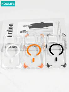 1pc Shock-Absorbing Phone Case With 2.0mm Transparent Magnetic TPU Soft Shell, Independent Buttons And Anti-Collision Protection, Compatible With IPhone 17/17 Pro/17 Pro Max - White - View 6