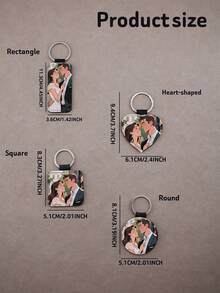 LICVIC Custom Photo Keychain, Personalized Cute Keychain, Custom Keychain, Customized Picture Keychain Memory Keepsake, Customizable Bag Charm Gift, Funny Key Chain, Valentine'S Day Gifts, Creative Photo Gift, Birthday Gift Idea, Lovers, Husband, Wife - Style B - View 6