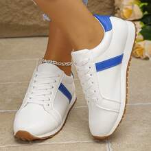 Casual Girl Party Shoes, Women's Sneakers, Fashion Athletic Flat Shoes - White - View 11